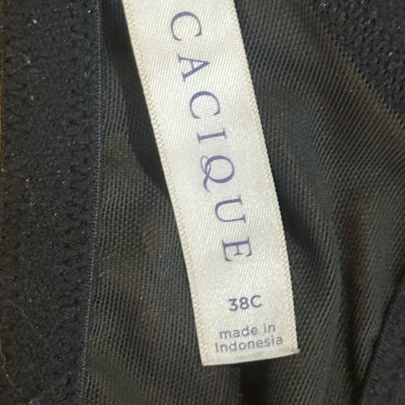 Cacique Black Bra with Multicolor Floral Design - Picture 4 of 5